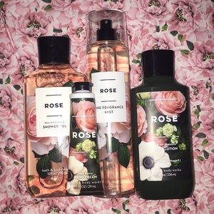 Bath & Bodyworks rose collection